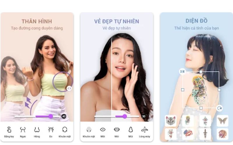 app chỉnh eo thon chân dài