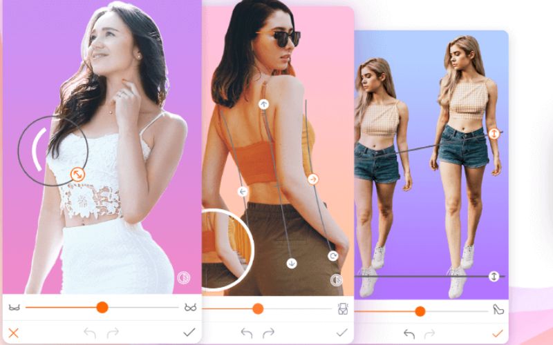 chỉnh eo thon bằng app