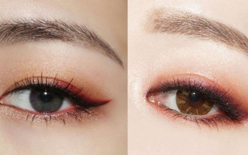 đánh phấn mắt bằng son