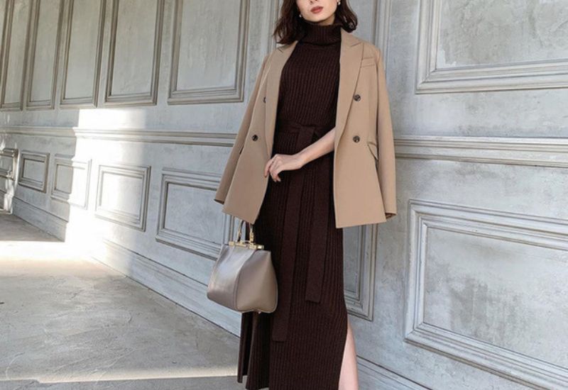 áo dạ dài mặc với áo gì