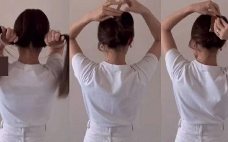 những cách búi tóc bằng kẹp càng cua