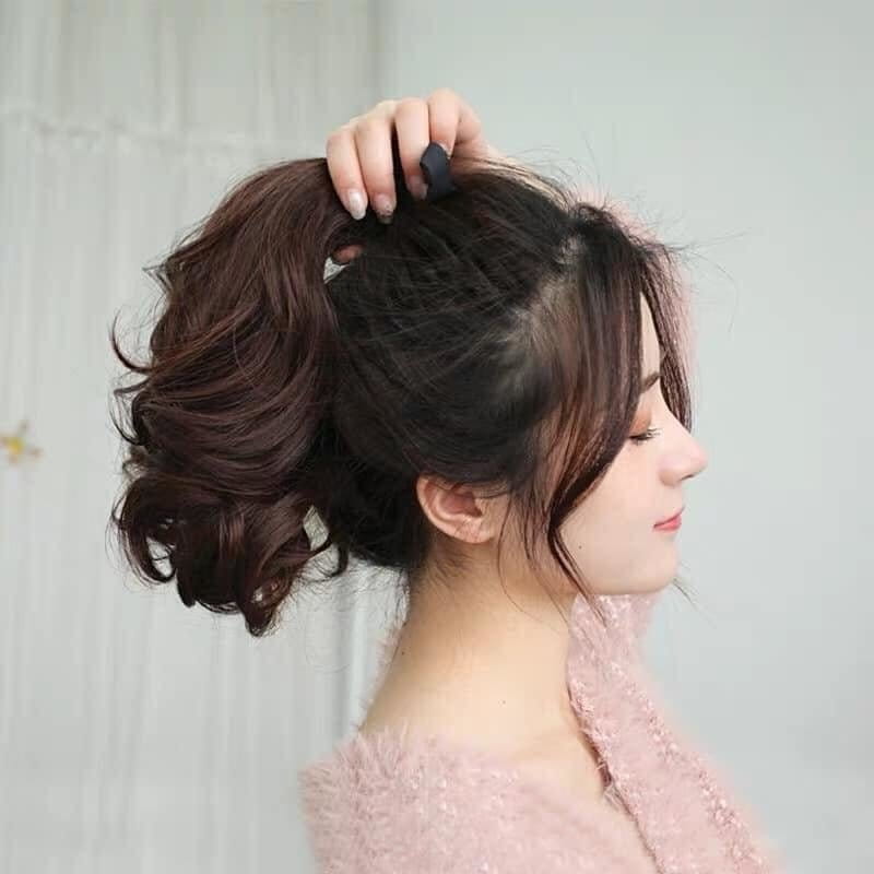 buộc tóc đuôi ngựa cao kiểu hàn quốc