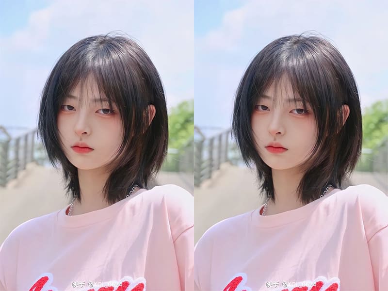 mặt gầy để tóc gì hợp