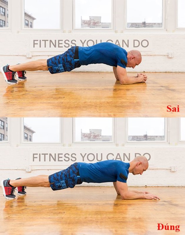 Không để ý các lỗi sai là lý do bạn chưa thể tập plank chuẩn cho nam