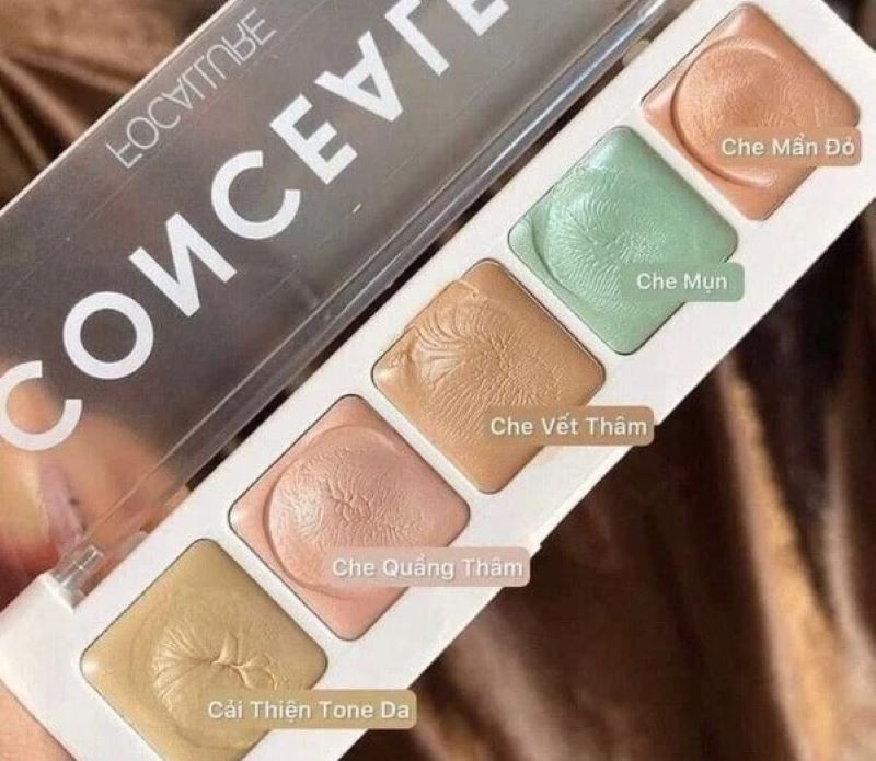 cách sử dụng kem che khuyết điểm nhiều màu