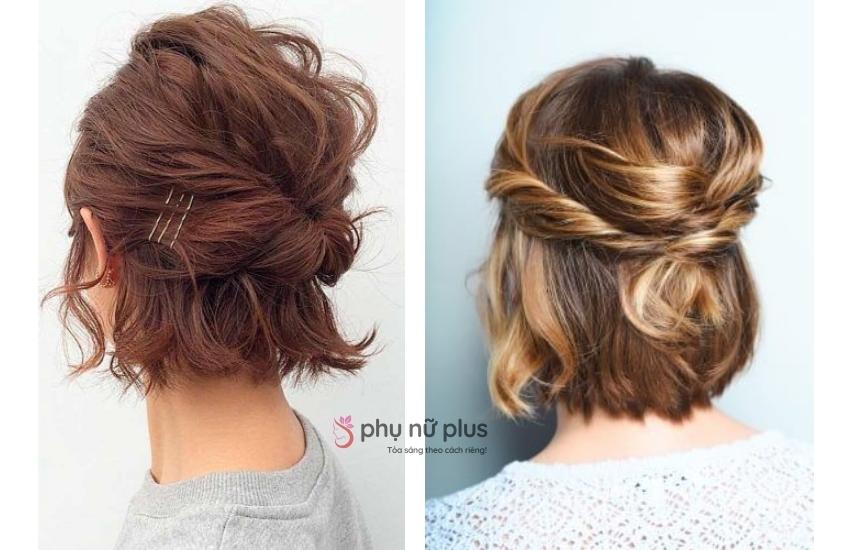 Tham khảo kiểu búi tóc đi tiệc cuộn ngang 