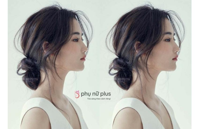 Tóc búi thấp dự tiệc kiểu Hàn đang hot “rần rần” trên mạng