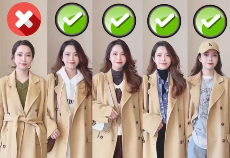 áo dạ dáng dài kết hợp với gì