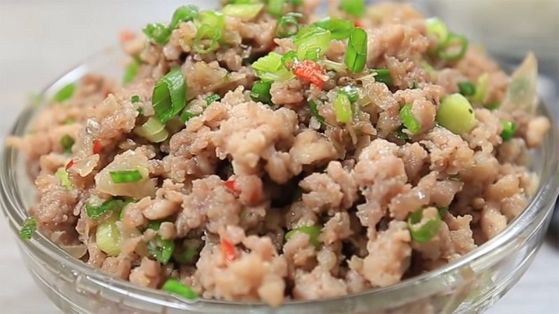 Thực đơn 1 tuần 200k với thịt heo xay